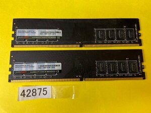 PANRAM HYNIX 1RX16 PC4-2666V 4GB 2枚 8GB DDR4 デスクトップ用メモリ PC4-21300 4GB 2枚 8GB 288ピン ddr4 ECC無しメモリ 中古動作確認済