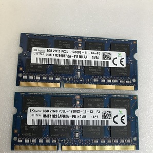 SK HYNIX 2Rx8 PC3L-12800S 8GB 2枚 16GB DDR3L ノートPC用 メモリ 204ピン DDR3L-1600 8GB 2枚セット 16GB DDR3 LAPTOP RAMの画像1