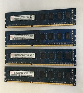 HYNIX 2RX8 PC3-12800U 4GB 4枚組 1セット 16GB DDR3 デスクトップ用 メモリ ECC無し DDR3-1600 4GB 4枚で 16GB DDR3 DESKTOP RAM