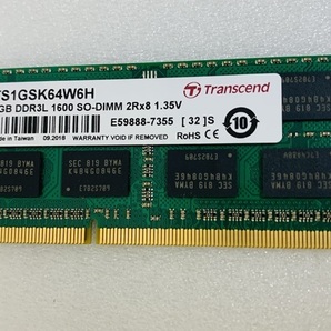 TRANSCEND PC3L-12800S 8GB DDR3L ノートPC用 メモリ 204ピン ECC無し DDR3L-1600 8GB DDR3L LAPTOP RAMの画像1