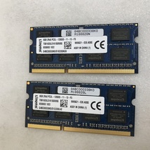 KINGSTON 2Rx8 PC3L-12800S 8GB 2枚 16GB DDR3L ノートPC用 メモリ 204ピン DDR3L-1600 8GB 2枚セット DDR3L LAPTOP RAM_画像1