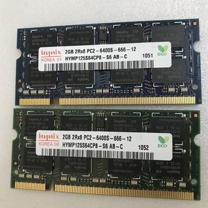 HYNIX 2RX8 DDR2-800 2GB 2枚組 1セット 4GB DDR2 ノート用メモリ 200ピン Non-ECC DDR2-800 2GB 2枚で 4GB DDR2 LAPTOP RAM