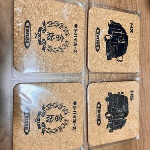 消防車 コースター 4枚セット