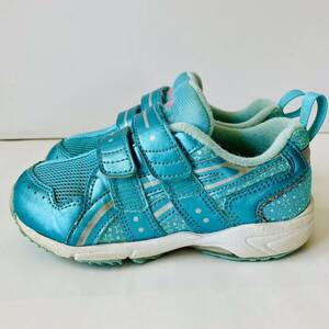 [ прекрасный товар ] Asics asics спортивные туфли бледно-голубой 17cm устранение бактерий * дезодорация завершено 
