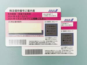 ＃1466【最新】ANA株主優待券6月発行(有効期限:2024/6/1～2025/5/31) 2枚 1セット