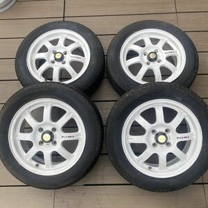 WH097 RAYS NISMO mm-8 15×6J +50 4H pcd100 鍛造ホイール　マーチ　ノート　キューブ　中古アルミホイール