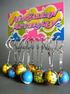 当時物 ★★globe Accessary 12p 地球儀 ブリキ製 マスコット !! 旧車 トラック野郎 バイク 縁起物 アクセサリー★★未使用 デッドストック