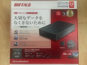 【新品未開封】BUFFALO バッファロー 外付けHDD HD-LE2U3-BB [HD-LE-Bシリーズ 2TB ブラック]