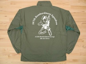 387th Bombardment Squadron オリーブ フィールドコート 白 XL ミリタリージャケット 5th air force 312th bomb group オウム