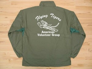 フライング・タイガース オリーブ フィールドコート 白 L ミリタリージャケット AVG Flying Tigers U.S. AIR FORCE