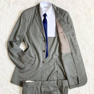  Armani ko let's .-ni beautiful goods [ rare size XL ]ARMANI COLLEZIONI suit setup top and bottom jacket gray stretch spring summer LL 50