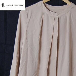 ロペピクニック ROPE PICNIC■ノーカラーブラウス■38■ベージュ ※IW4412101