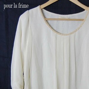  Pour La Frime pour la frime# шифон блуза туника #M# слоновая кость серия *IW4412139