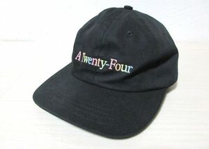 A24 映画 A TWENTY FOUR 刺繍 キャップ 帽子 黒 USA製