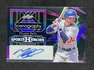 3枚限定 2024 Leaf Sports Heros Mookie Betts Auto 3/3 ムーキー・ベッツ 直筆サイン ドジャース （検）大谷 topps