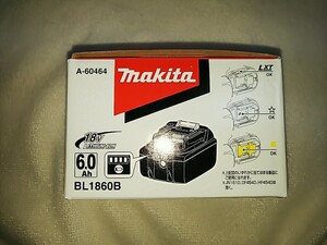 マキタ Makita BL1860B リチュウムイオンバッテリ 18V　6.0Ah 残量表示付き 雪マーク付き 純正品 箱入り 新品 未通電　送料無料 