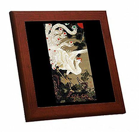 伊藤若冲『 老松白鳳図 』の木枠付きフォトタイル　