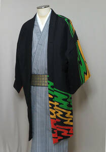  large ... length feather woven * kimono ...!.., black series, single, length 118cm,.75cm