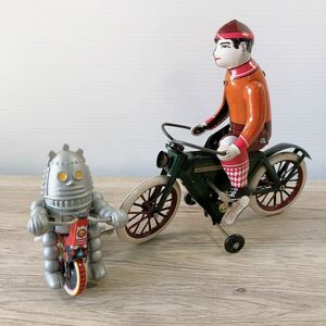 1 start zen my type tin plate toy tin plate. toy bike bicycle tricycle doll Showa Retro retro retro miscellaneous goods antique Vintage 