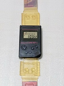 [ очень редкий ]Nintendo nintendo Watch Boy GBE-002 Game Boy наручные часы GAMEBOY 1992 год производства черный [ вентилятор стоит посмотреть ]