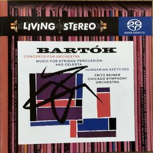 LIVING STEREO SACD、バルトーク:[管弦楽のための協奏曲]、[ハンガリースケッチ]、他1、フリッツ、ライナー指揮、シカゴ交響楽団