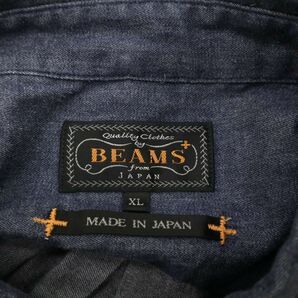 BEAMS + ビームス プラス 通年★ 長袖 デニム ボタンダウン シャツ Sz.XL メンズ 大きいサイズ 日本製 C4T03946_4#Cの画像5