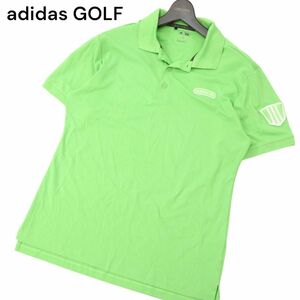 adidas GOLF アディダス ゴルフ 春夏 半袖 ロゴ刺★ ストレッチ ポロシャツ Sz.L　メンズ 黄緑　C4T03978_4#A