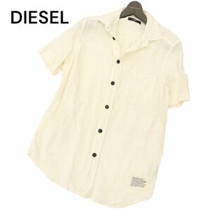 DIESEL ディーゼル 春夏 半袖 【麻 リネン100%】 シャツ Sz.M　メンズ　C4T04063_4#A