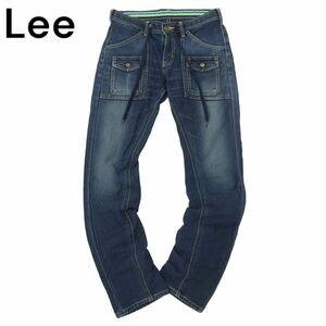 Lee リー LM0759 通年 ストレッチ USED加工★ ブッシュ スリム イージー デニム パンツ ジーンズ Sz.S　メンズ　C4B02010_5#R