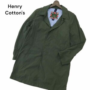 Henry Cotton's ヘンリーコットンズ 通年 ステンカラー コート Sz.46　メンズ 緑　C4T04206_5#O