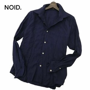 NOID. ノーアイディー 通年 長袖 リネンタッチ レギュラー シャツ Sz.2　メンズ ネイビー　C4T04203_5#C