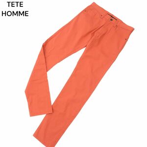 TETE HOMME テットオム 通年 ストレッチ★ テーパード カラー パンツ Sz.5　メンズ　C4B02066_5#R