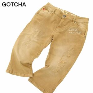 GOTCHA Gotcha spring summer Logo embroidery * cropped pants height Denim shorts Sz.86 men's Surf C4B02065_5#P