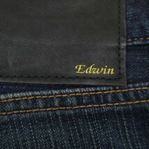 EDWIN エドウィン 593VG 春夏 牛革パッチ★ USED加工 ハーフ ショート デニム パンツ Sz.36　メンズ 大きいサイズ　C4B02079_5#P_画像7