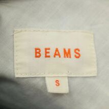 BEAMS ビームス 通年 長袖 バンドカラー サイドシャーリング★ ロング丈 チェック シャツ Sz.S　メンズ　C4T04338_5#C_画像5