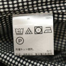 美品★ INTERMEZZO インターメッツォ レナウン 通年 長袖 ボタンダウン チェック シャツ ワイシャツ Sz.M　メンズ ビジカジ　C4T04336_5#C_画像6