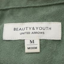 美品★ BEAUTY&YOUTH ユナイテッドアローズ 半袖 【フェイク スウェード レザー】 オープンカラー シャツ Sz.M　メンズ　C4T04418_5#C_画像5