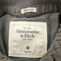 Abercrombie&Fitch アバクロンビー＆フィッチ 春夏 半袖 ロゴワッペン刺繍★ ポロシャツ Sz.M　メンズ グレー　C4T04413_5#A_画像6