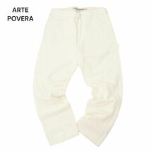 ARTE POVERA アルテポーヴェラ USED加工★ ホワイト ワーク ペインター デニム パンツ ジーンズ Sz.S　メンズ 白 日本製　C4B02013_5#R_画像1