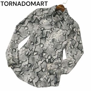 TORNADOMART トルネードマート 通年 長袖 【パイソン 総柄】 スリム シャツ Sz.M　メンズ 日本製　C4T04496_5#C