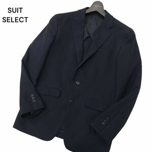 SUIT SELECT スーツセレクト 通年 背抜き★ 2B テーラード ジャケット Sz.A5　メンズ ネイビー ビジカジ ビジネス　C4T04240_5#O