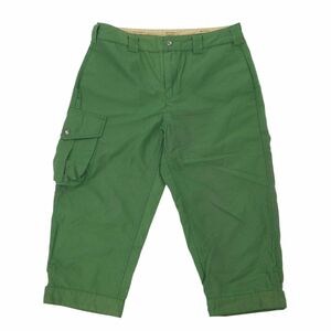 MT.RAINIER DESIGN マウントレイニアデザイン ハリラン別注★ クロップド丈 カーゴ ワーク ハーフ パンツ Sz.32　メンズ 緑　C4B02161_5#P