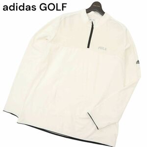 adidas GOLF アディダス ゴルフ 通年 PHILA 刺繍★ 長袖 ハーフジップ プルオーバー トレーナー Sz.XL　メンズ 白 大きい　C4T04545_5#C