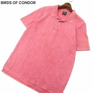 BIRDS OF CONDOR バーズオブコンドル 春夏 半袖 ウォッシュ加工★ ポロシャツ Sz.S　メンズ ゴルフ　C4T05047_5#A