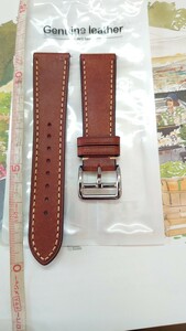 腕時計本皮ベルト、色ライトブラウン(エルメス向き)ラグ幅22ミリ