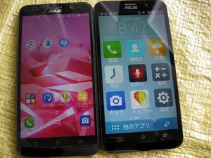 スマホ　ASUS ZenFone2 ZE551ML　simフリー　中古　2機種セット　Wi-Fi通常動作確認も詳細は不明　写真質問で　