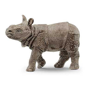 フィギュア インドサイ 仔 14860 Schleich シュライヒ サイ 動物 フィギュア デザイン おもちゃ インテリア ミニチュア トイ