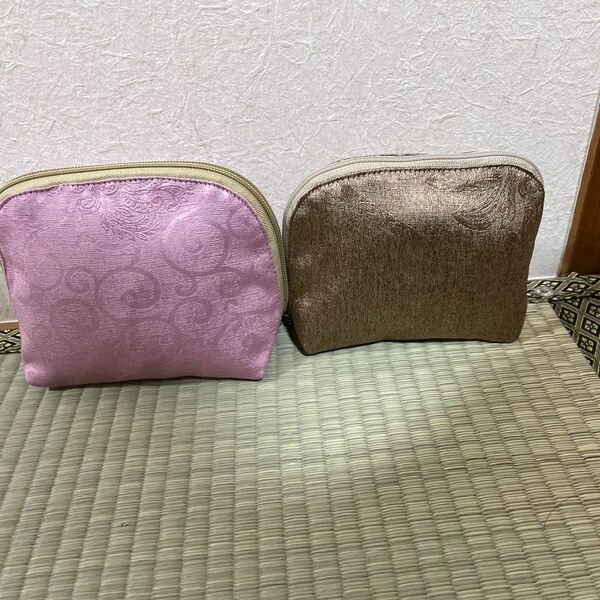 ハンドメイド　ポーチ　2個セット