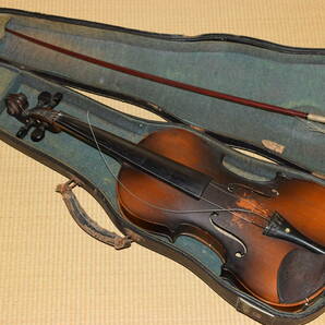 水野正次郎 SHOJIRO MIZUNO バイオリン No.M50 4/4サイズ 名古屋 日本製 弦楽器 オーケストラ 弓 ハードケース付 ジャンクの画像1