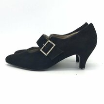 [135-1252] YVES SAINT LAURENT/イヴ・サンローラン/YSL/スウェードパンプス/ブラック/サイズ37_画像2